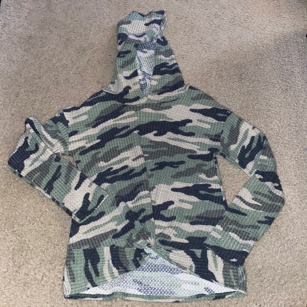 Lily Bleu Thermal Camo Hooded Top